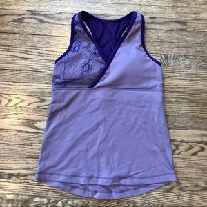 lululemon Purple Peacock Racerback Deep V Tank | 8​​